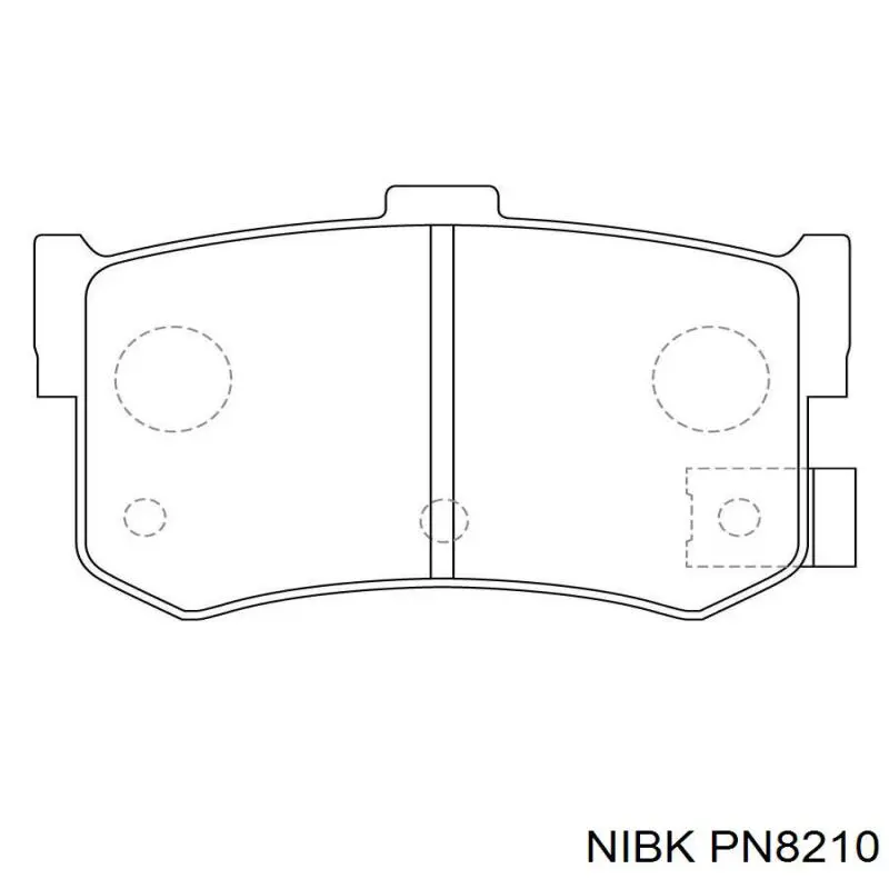 Купить PN8210 Nibk Колодки тормозные задние, дисковые