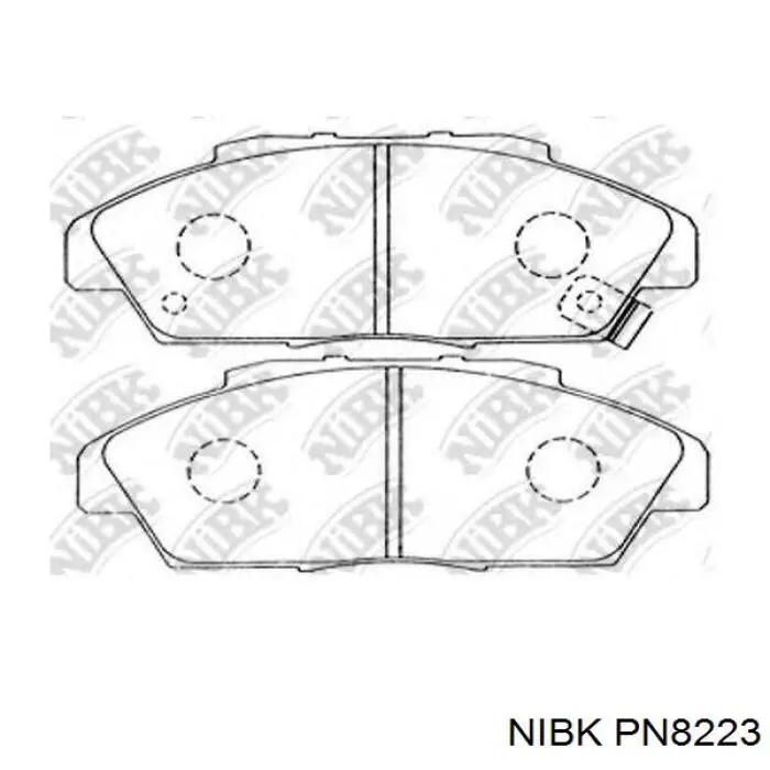 Передние тормозные колодки PN8223 Nibk