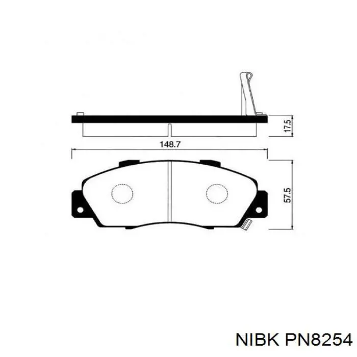 PN8254 Nibk Колодки передние