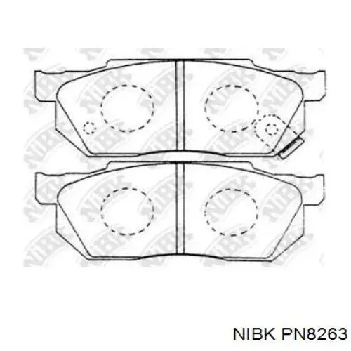 PN8263 Nibk передние тормозные колодки