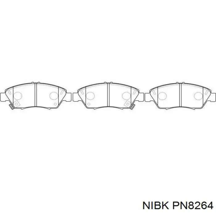 Передние тормозные колодки PN8264 Nibk