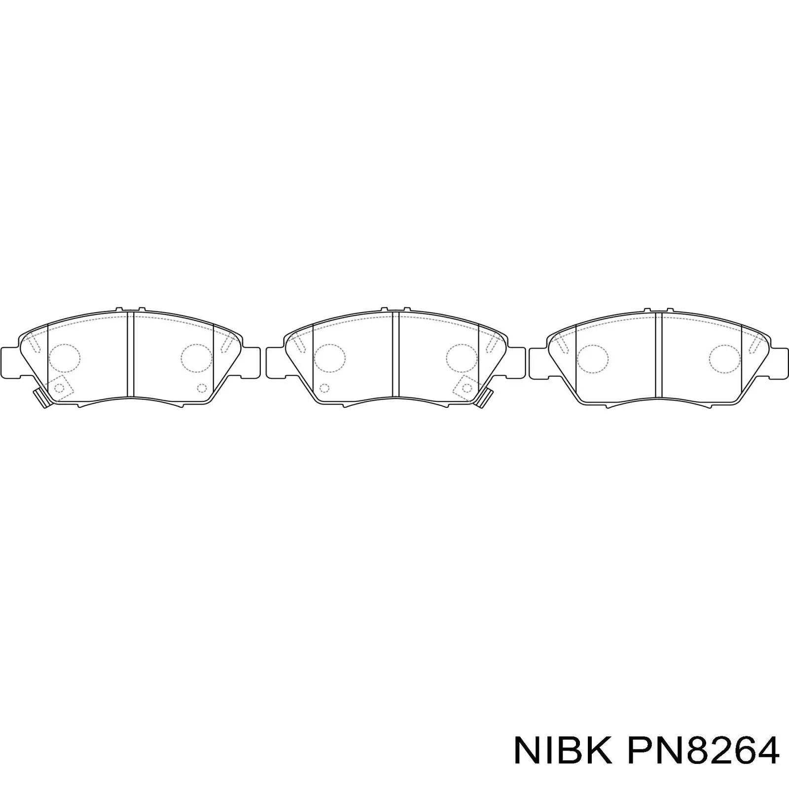 PN8264 Nibk Колодки передние