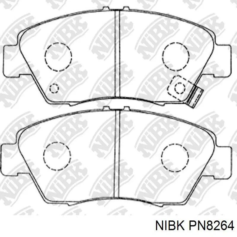 Колодки Nibk PN8264 цена, от 21.56 USD