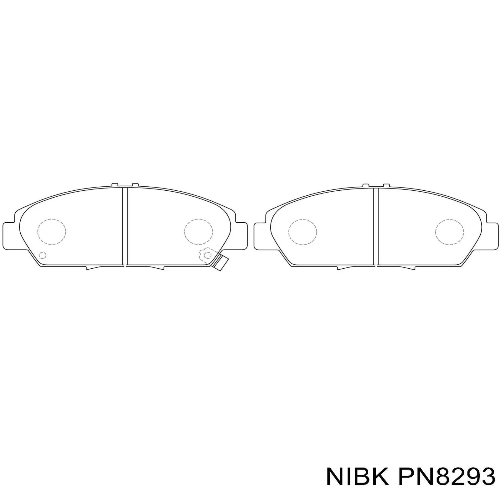 Передние тормозные колодки PN8293 Nibk