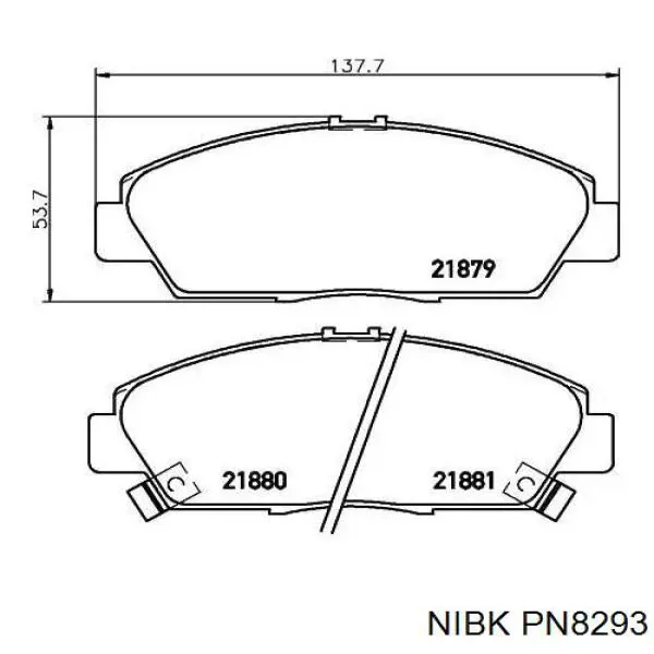 PN8293 Nibk Колодки передние