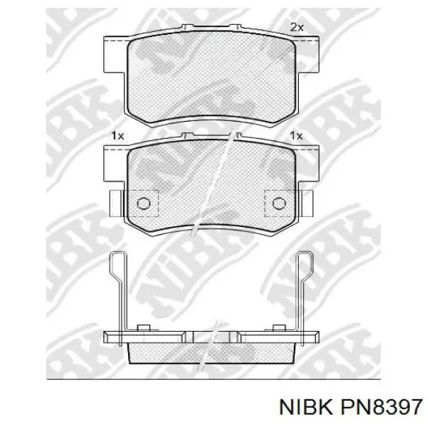 Задние дисковые колодки Nibk PN8397