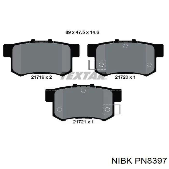 Купить PN8397 Nibk Колодки тормозные задние, дисковые