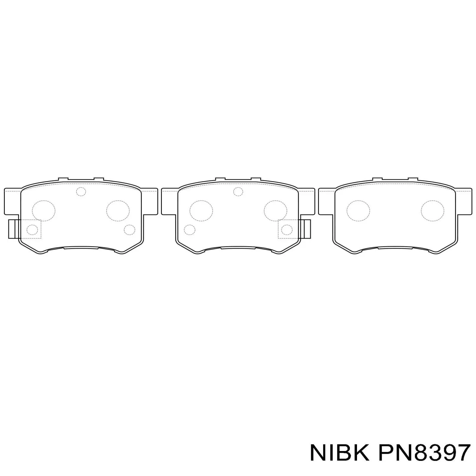 Задние тормозные колодки PN8397 Nibk