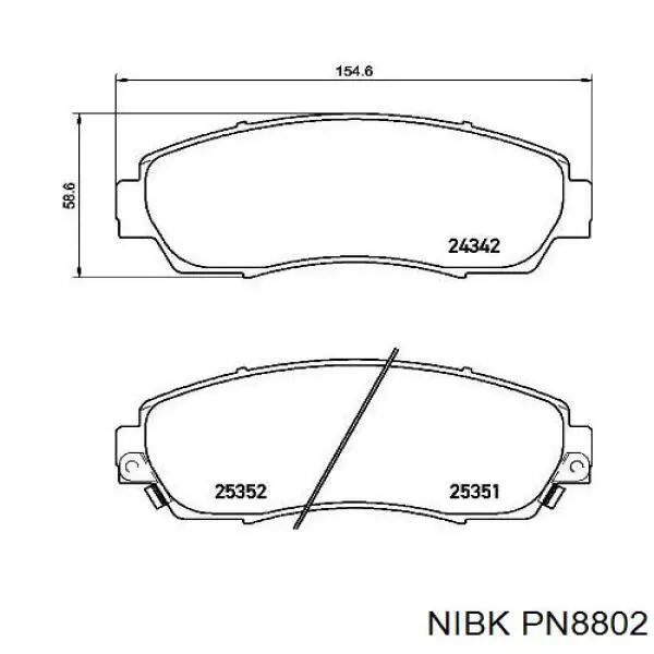 Колодки Nibk PN8802 цена, от 31.22 USD