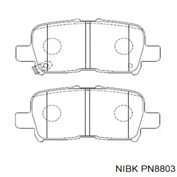 Pastillas de freno traseras PN8803 Nibk