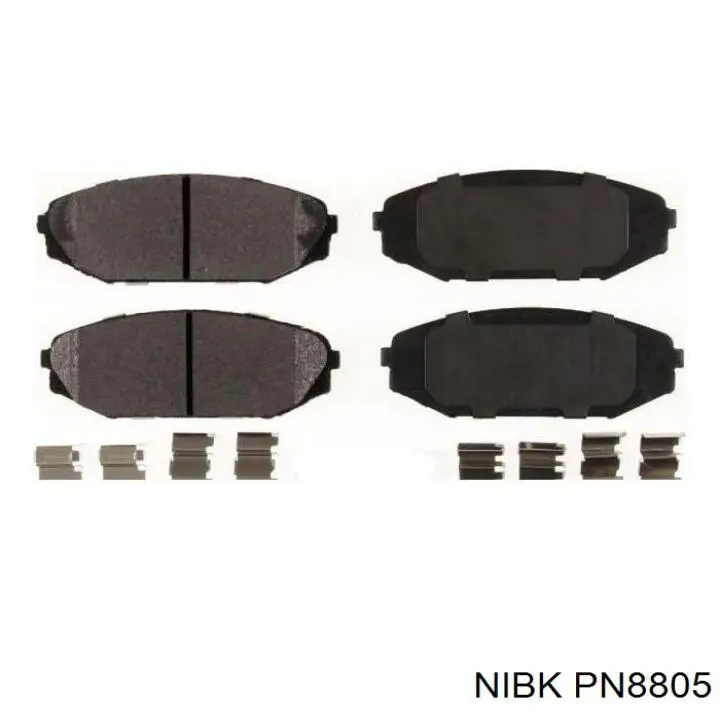 PN8805 Nibk колодки тормозные передние дисковые