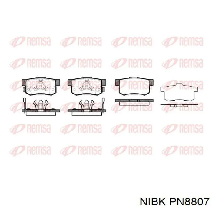 PN8807 Nibk Колодки тормозные дисковые комплект