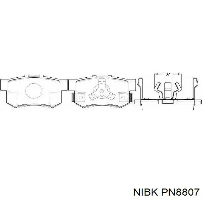 PN8807 Nibk Колодки тормозные дисковые комплект