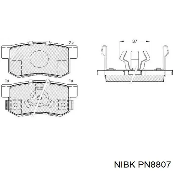 Колодки дисковые  Nibk PN8807 цена, от 22.05 USD
