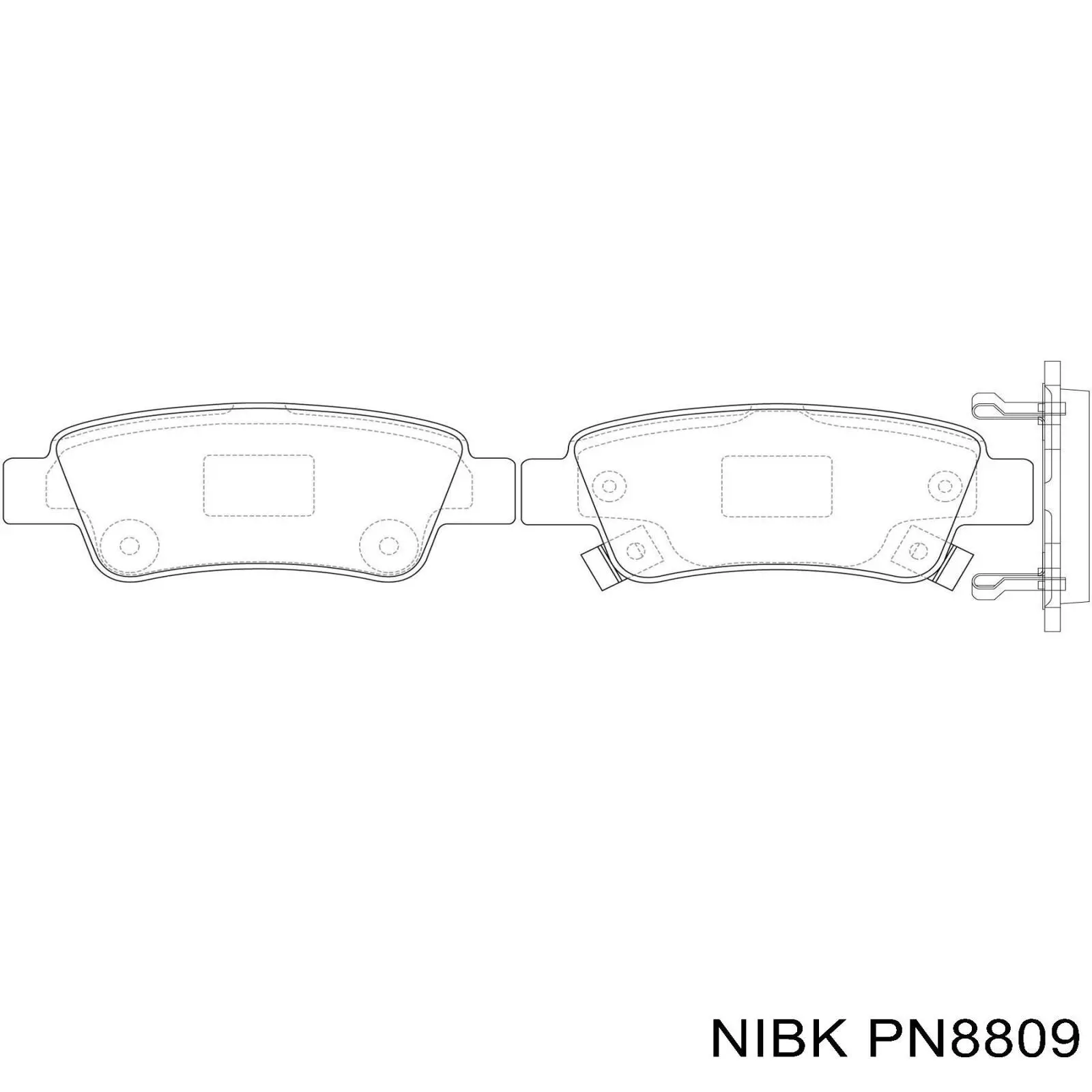 PN8809 Nibk Колодки тормозные дисковые комплект