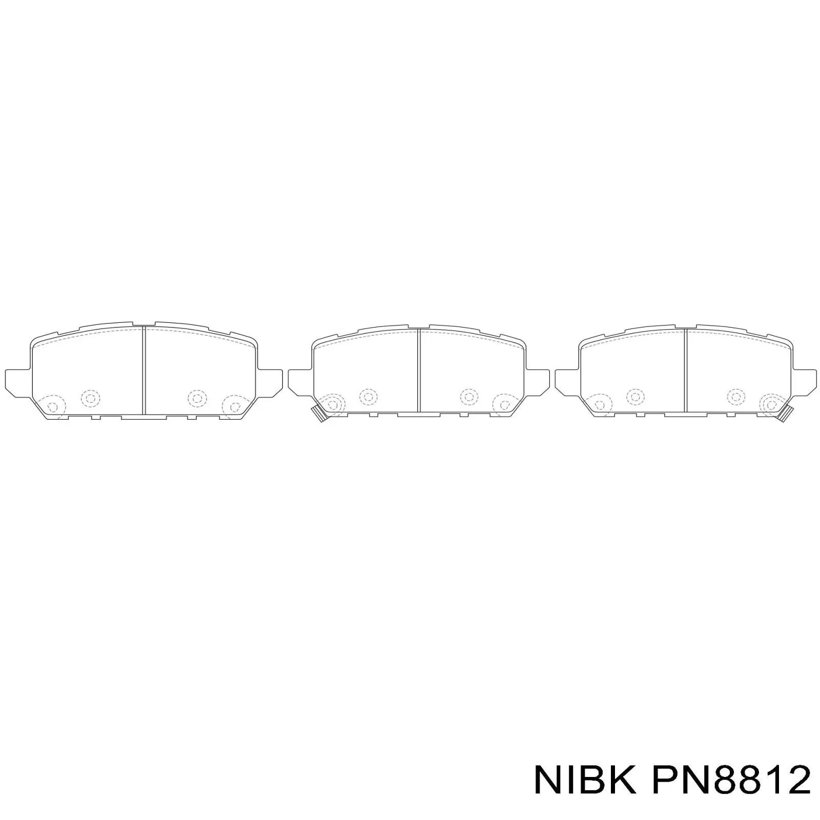 Купить PN8812 Nibk Колодки тормозные задние, дисковые