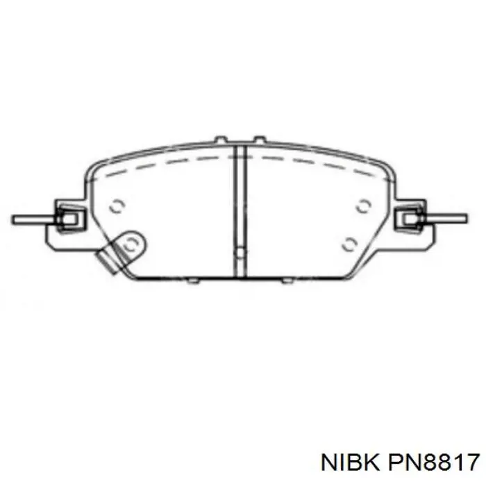 PN8817 Nibk колодки тормозные задние дисковые