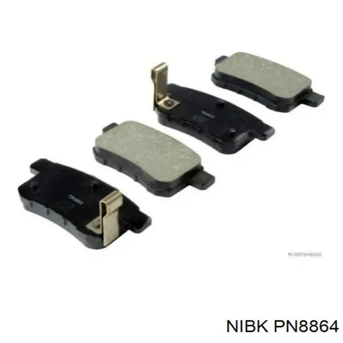 Купить PN8864 Nibk Колодки тормозные задние, дисковые