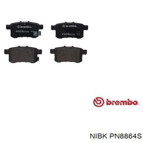 PN8864S Nibk Колодки тормозные дисковые комплект