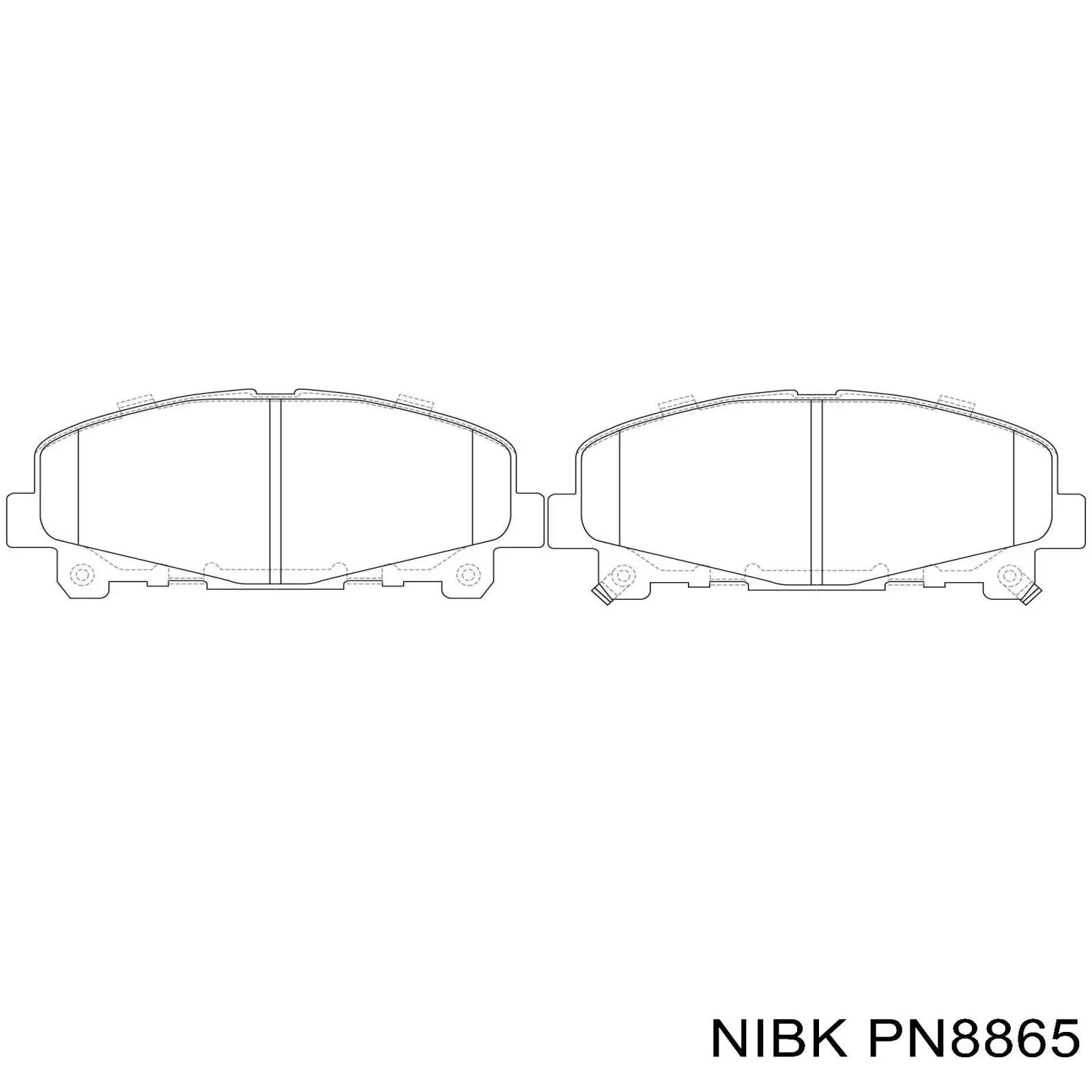 Передние тормозные колодки PN8865 Nibk