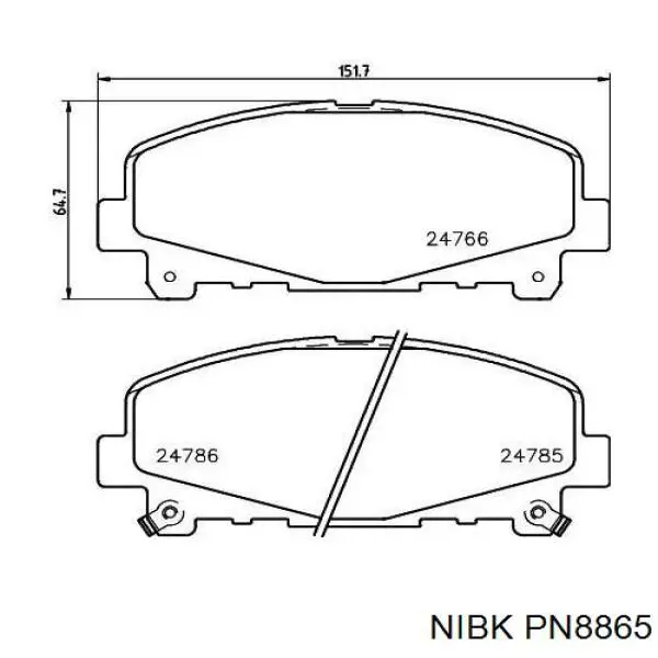 Колодки Nibk PN8865 цена, от 19.27 USD
