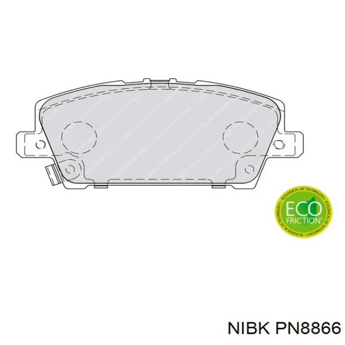 Колодки Nibk PN8866 цена, от 21.96 USD