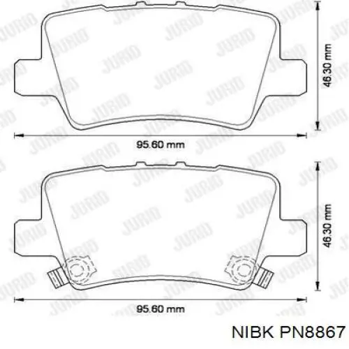 Задние тормозные колодки PN8867 Nibk