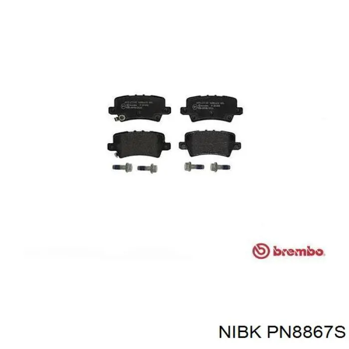 PN8867S Nibk Колодки тормозные дисковые комплект