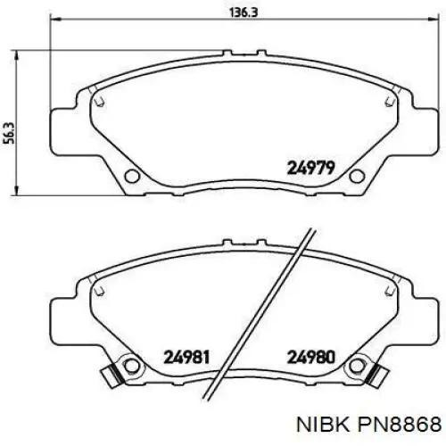 PN8868 Nibk Колодки передние