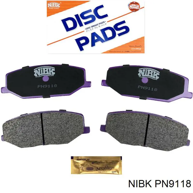 PN9118 Nibk колодки тормозные передние дисковые