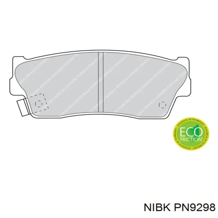Передние тормозные колодки PN9298 Nibk