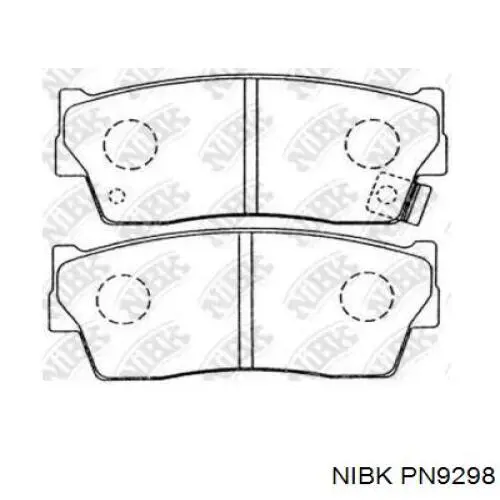 Передние тормозные колодки PN9298 Nibk