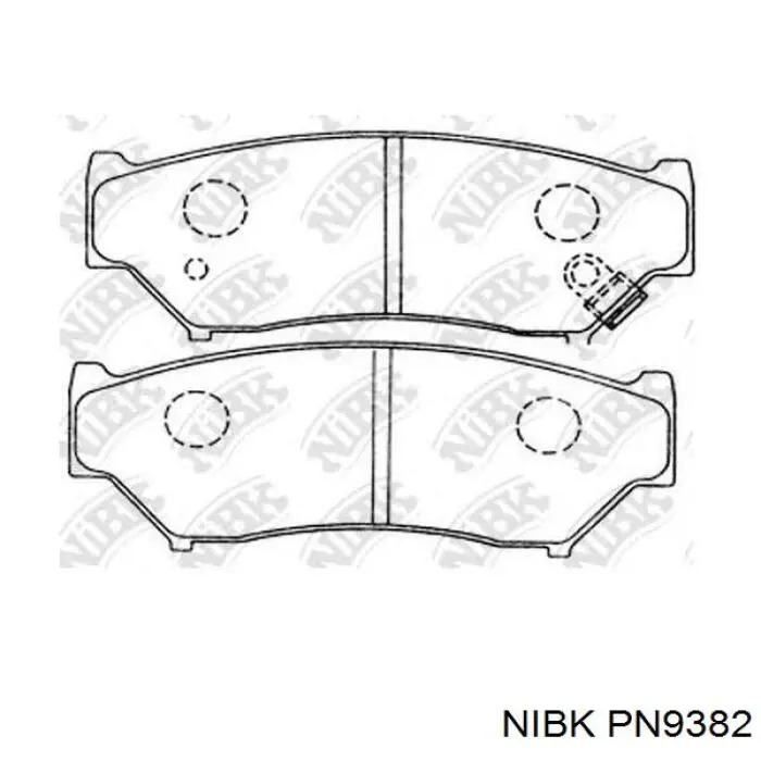 Передние тормозные колодки PN9382 Nibk