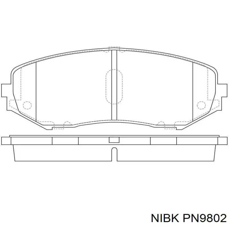 Передние тормозные колодки PN9802 Nibk