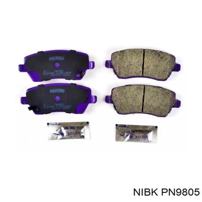 PN9805 Nibk колодки тормозные передние дисковые