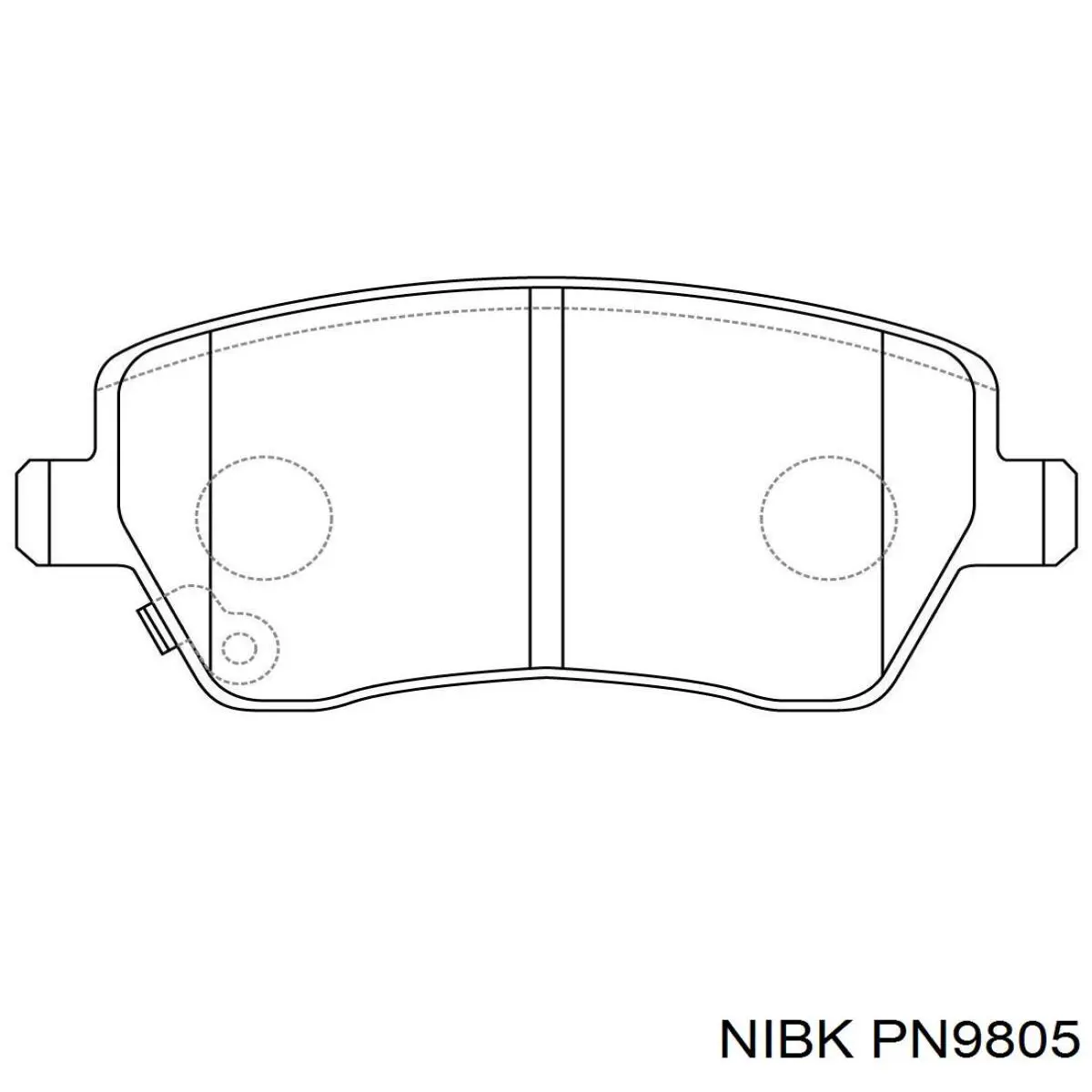 PN9805 Nibk Колодки передние