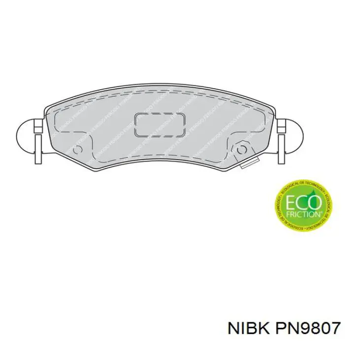 PN9807 Nibk Колодки передние