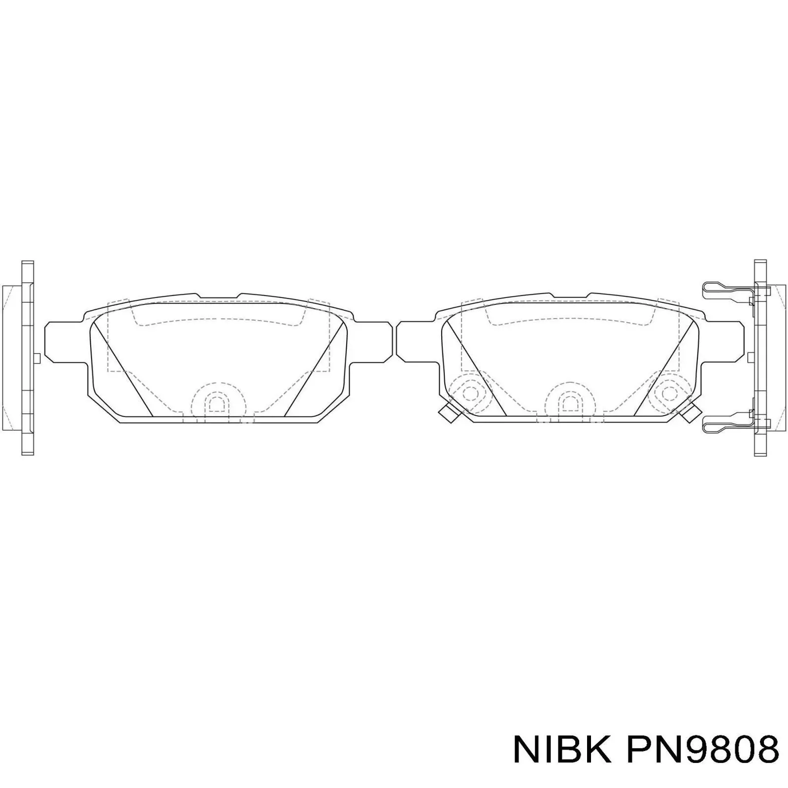 Купить PN9808 Nibk Колодки тормозные задние, дисковые