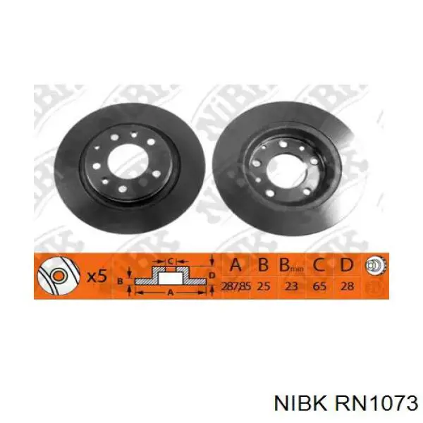 RN1073 Nibk диск тормозной передний