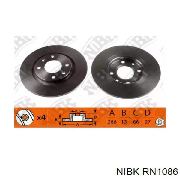 RN1086 Nibk диск тормозной передний