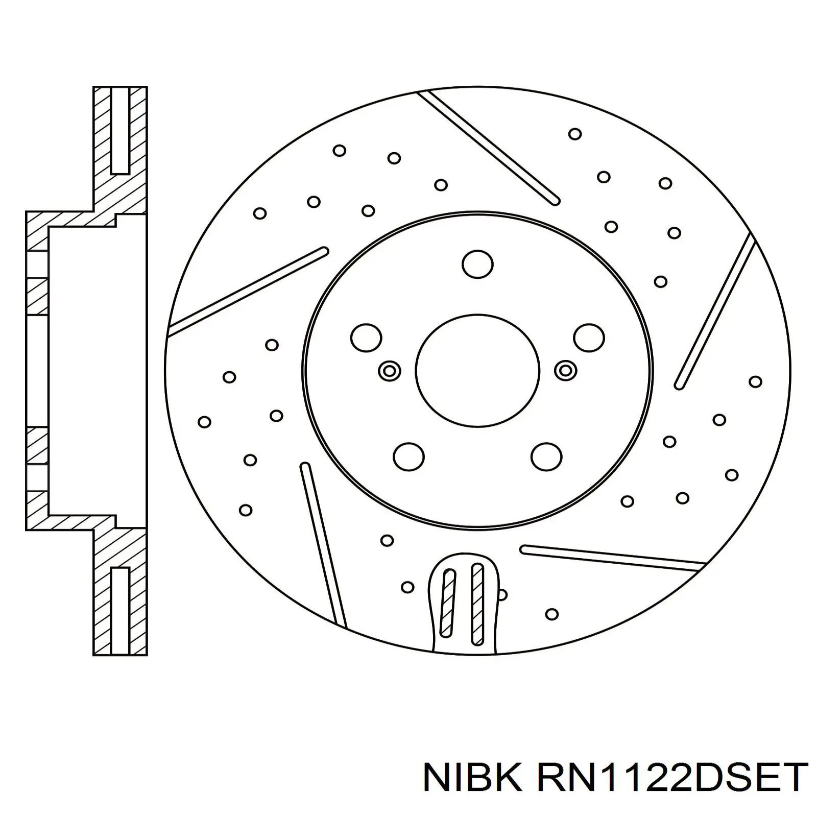 RN1122DSET Nibk Диск тормозной передний