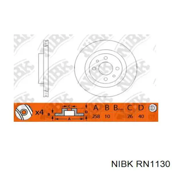 Тормозные диски RN1130 Nibk