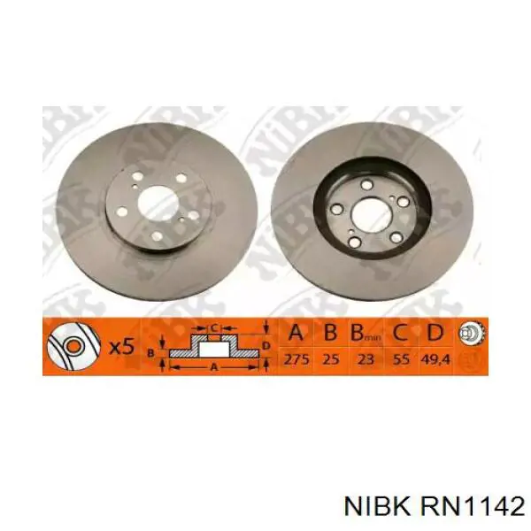 Купить RN1142 Nibk Ротор тормозной