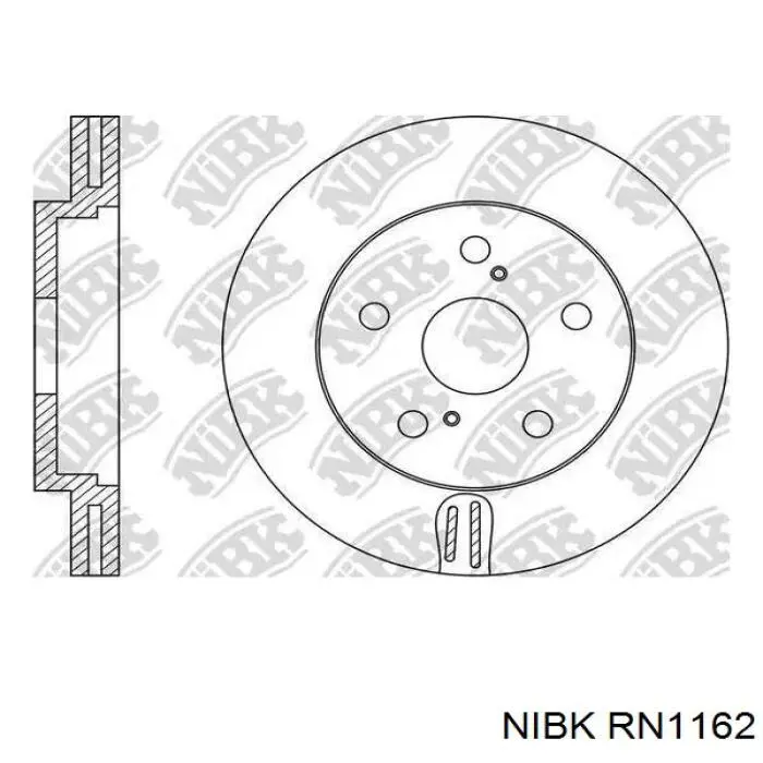 Передние тормозные диски RN1162 Nibk