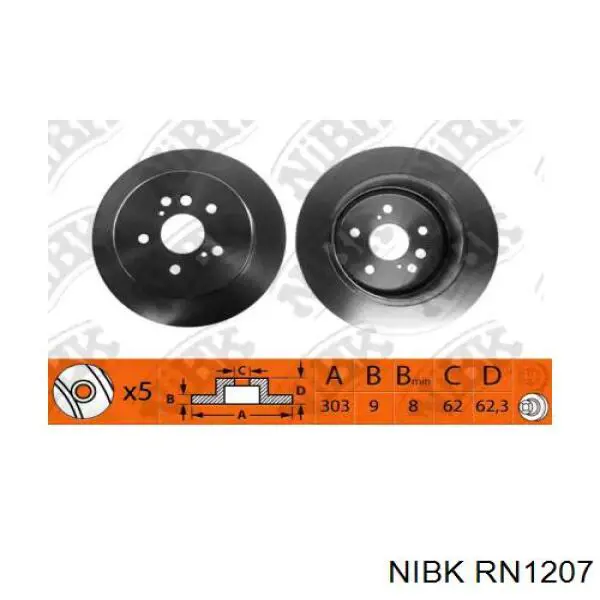 RN1207 Nibk тормозные диски