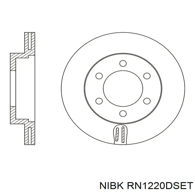 RN1220DSET Nibk Диск тормозной передний