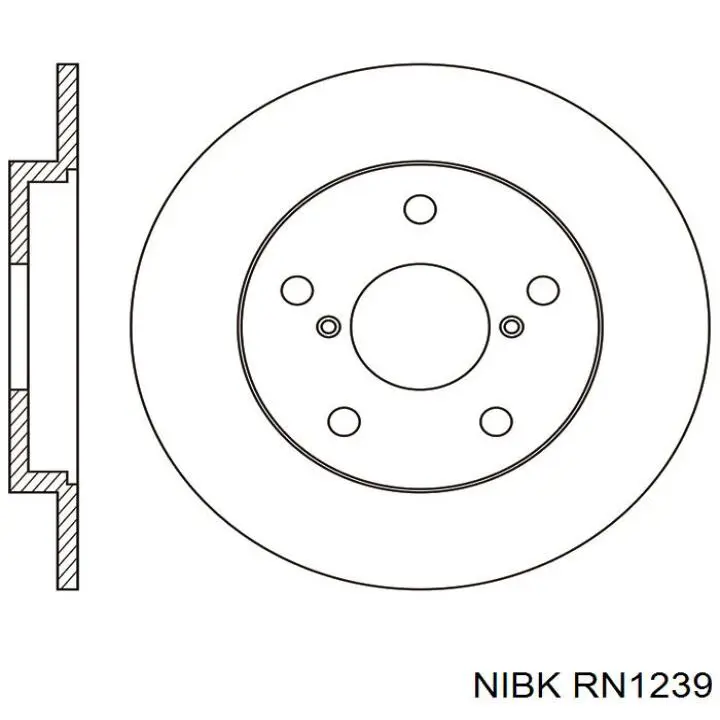 Купить RN1239 Nibk Диск тормозной задний