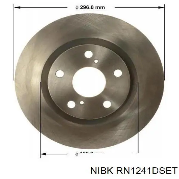 RN1241DSET Nibk Диск тормозной передний