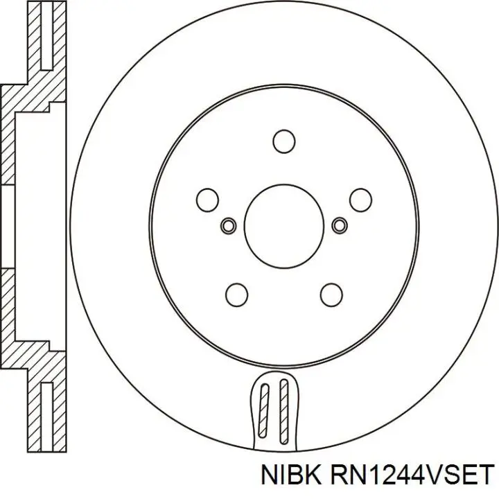 RN1244VSET Nibk Диск тормозной передний