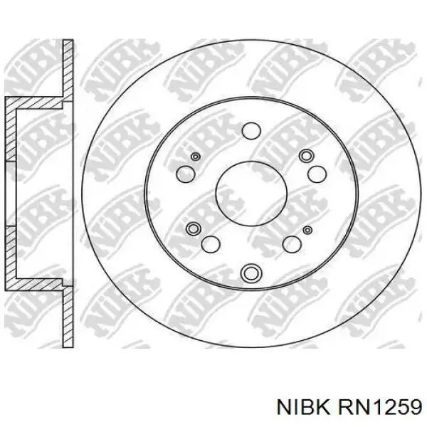Диск тормозной задний NIBK RN1259